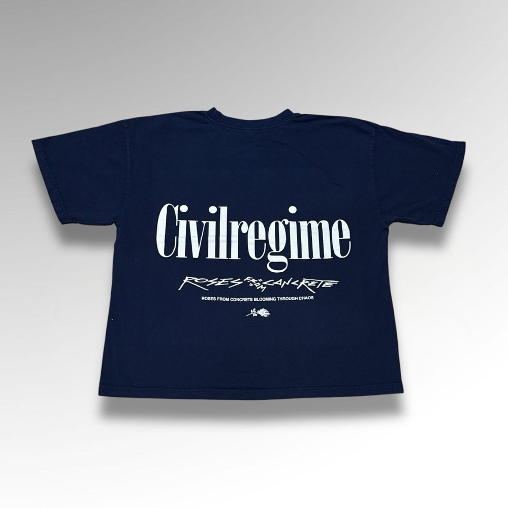 Civil Regime Roses from Concrete Navy Tee